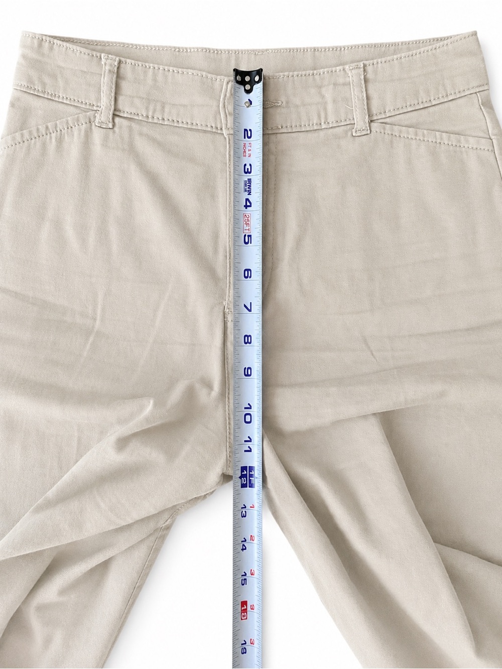 St. John's Bay Women’s Light Khaki Bermuda Shorts 14 - Picture 3 of 7